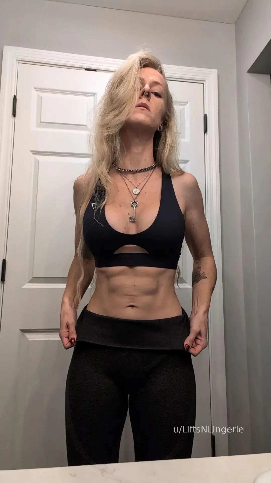 Carmilla Vess showing off new workout clothes and sexy abs. picture 1 of 1